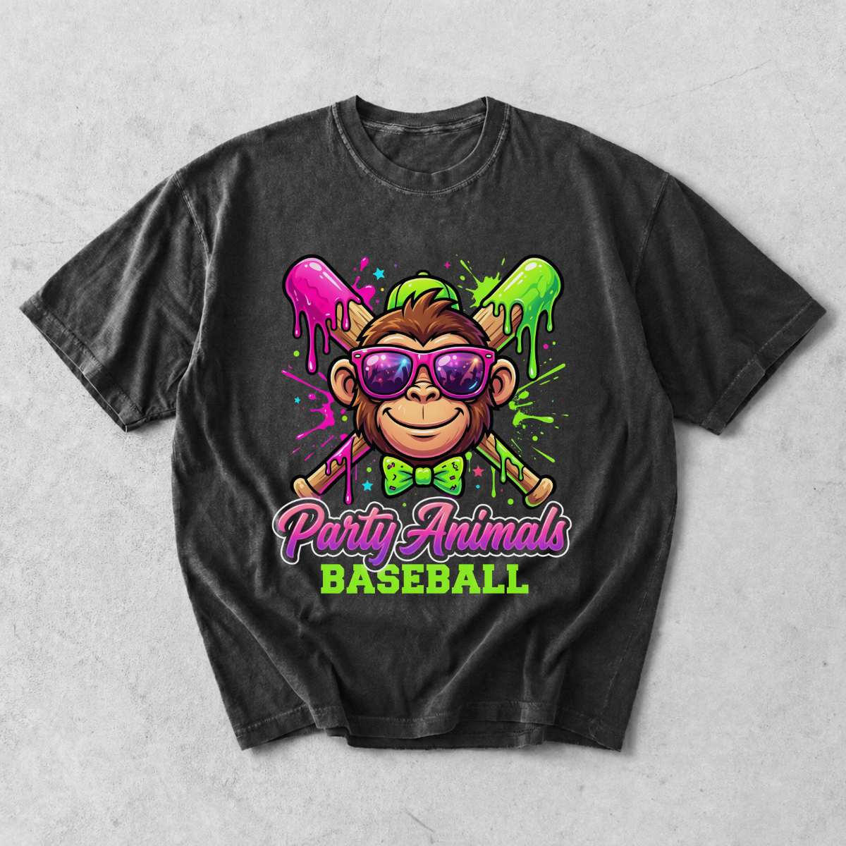 Party Animals Baseball Monkey Sports T-Shirt