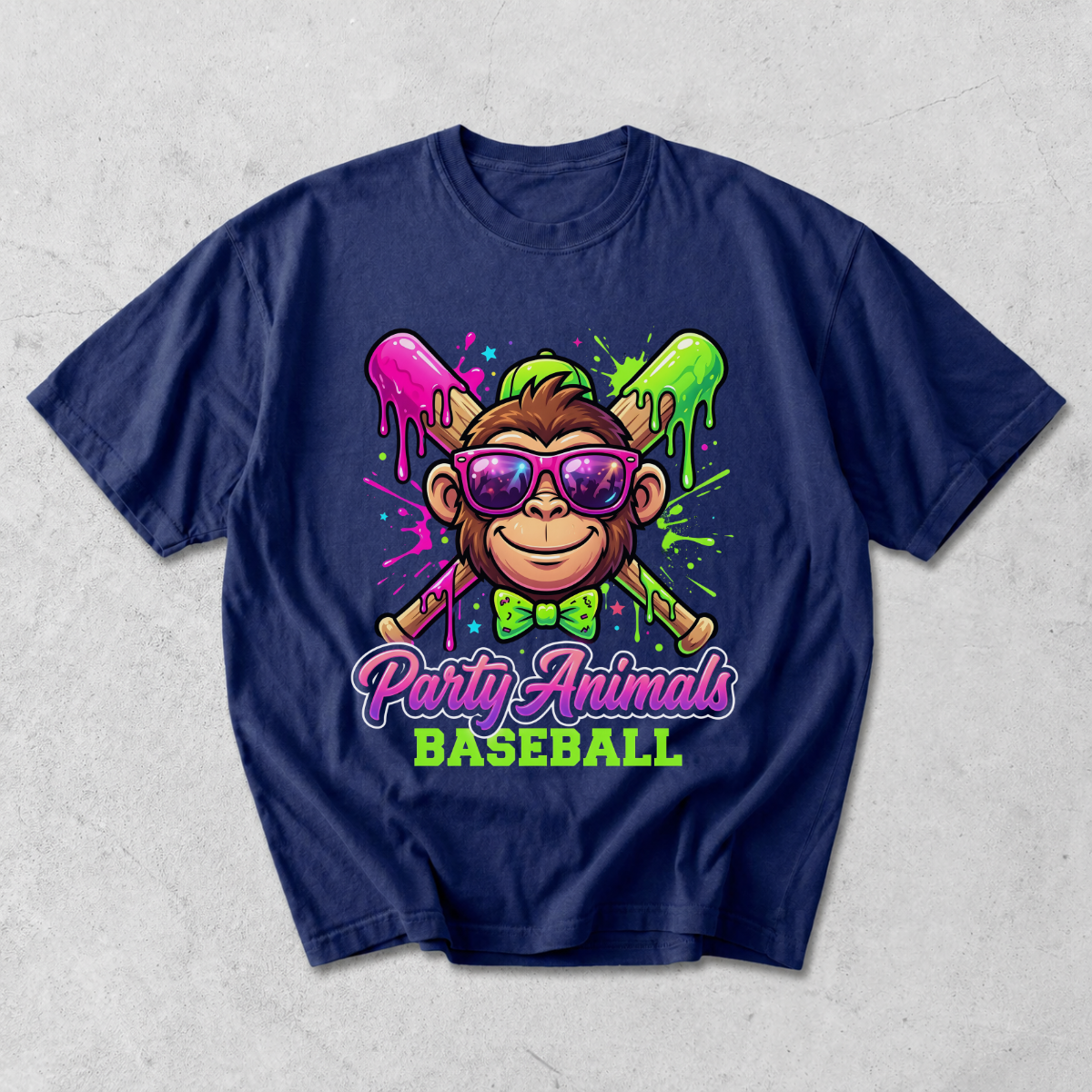 Party Animals Baseball Monkey Sports T-Shirt