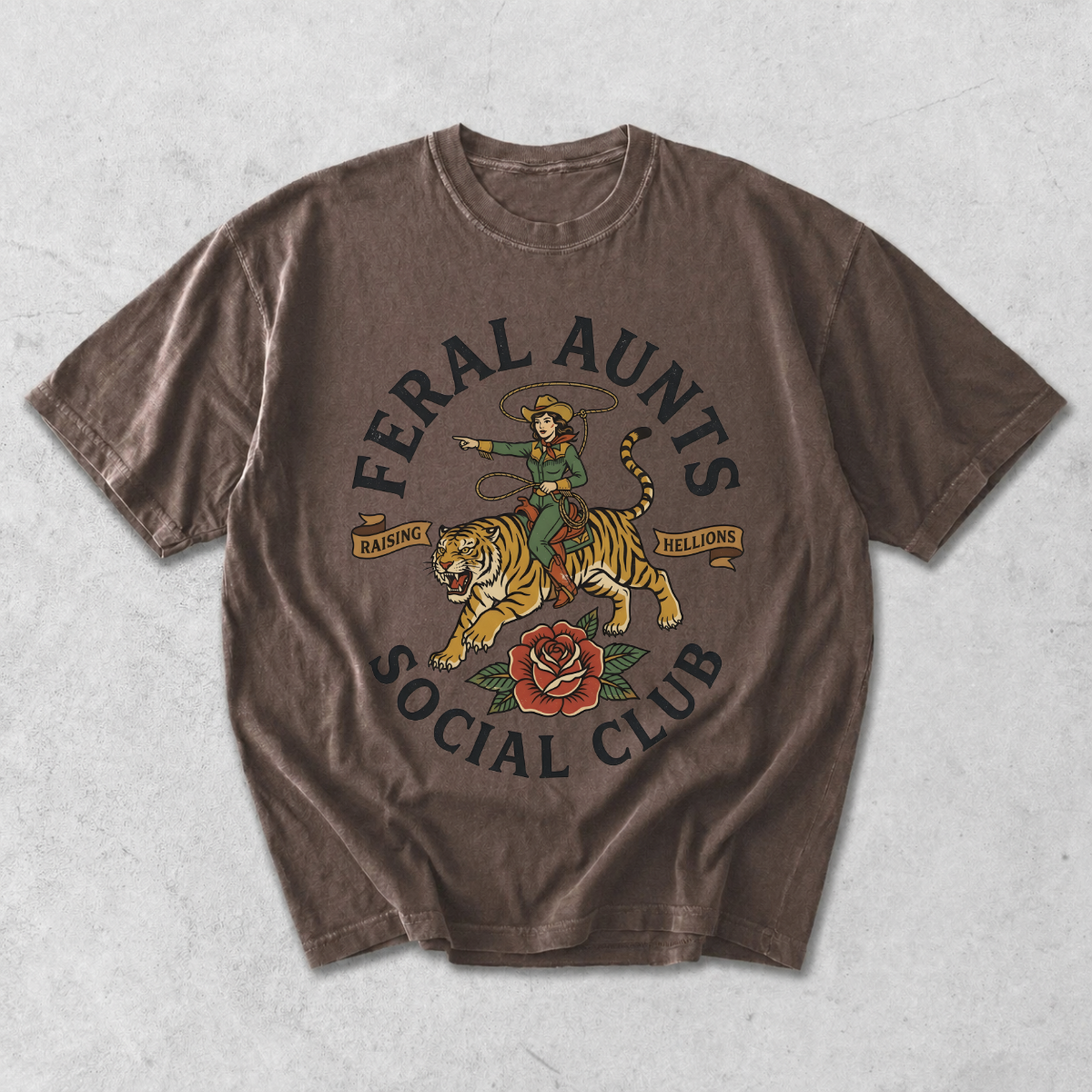 Feral Aunts Social Club Funny Aunt T-Shirt