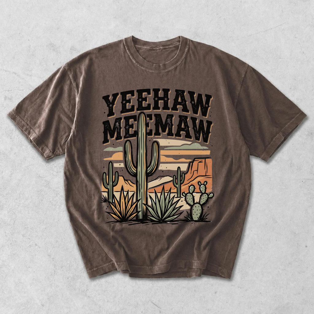 Yeehaw Meemaw Funny Grandma Western T-Shirt