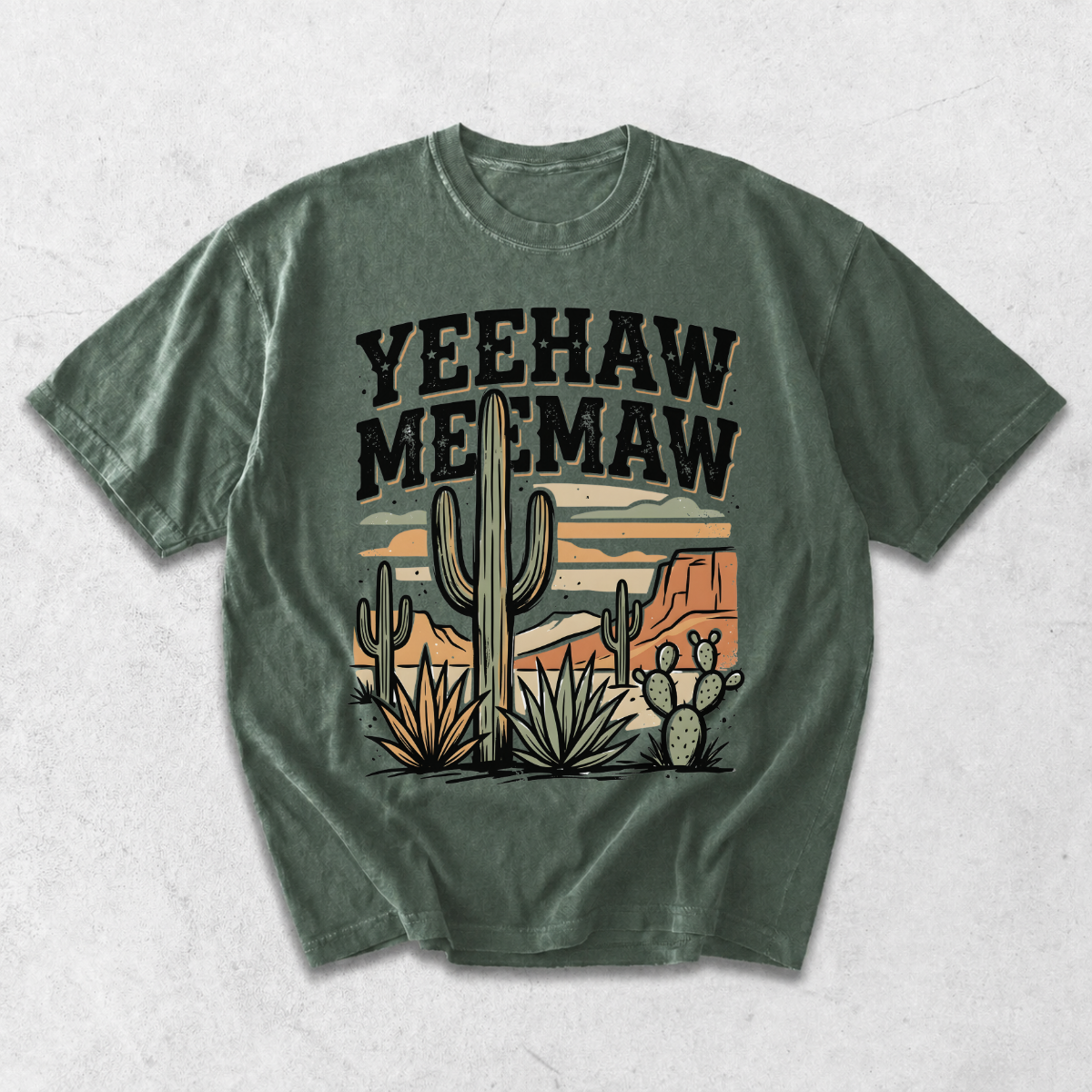 Yeehaw Meemaw Funny Grandma Western T-Shirt