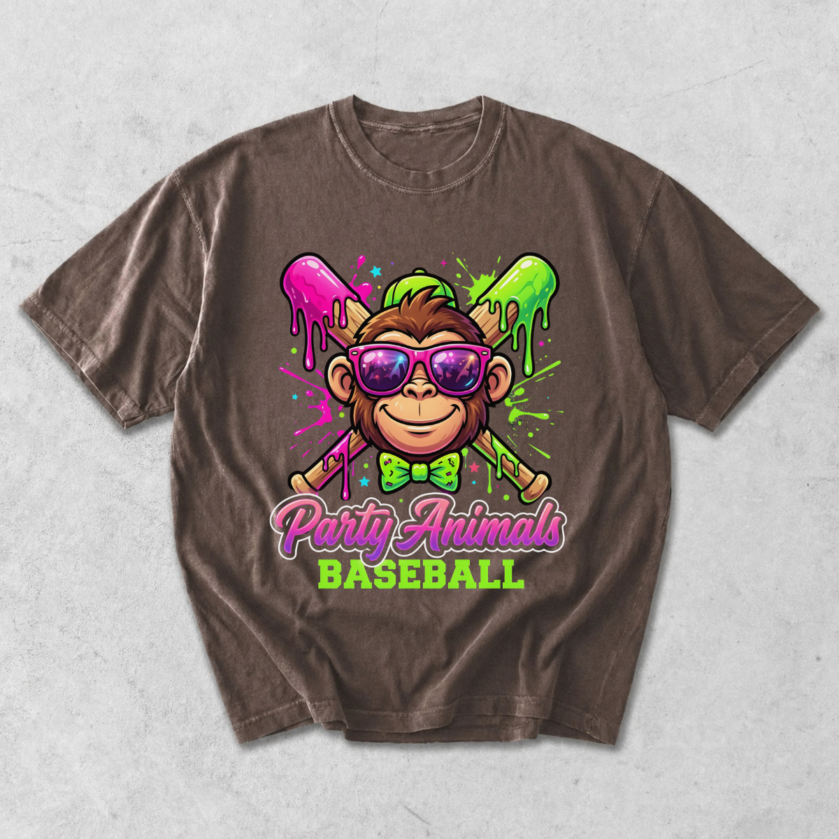 Party Animals Baseball Monkey Sports T-Shirt