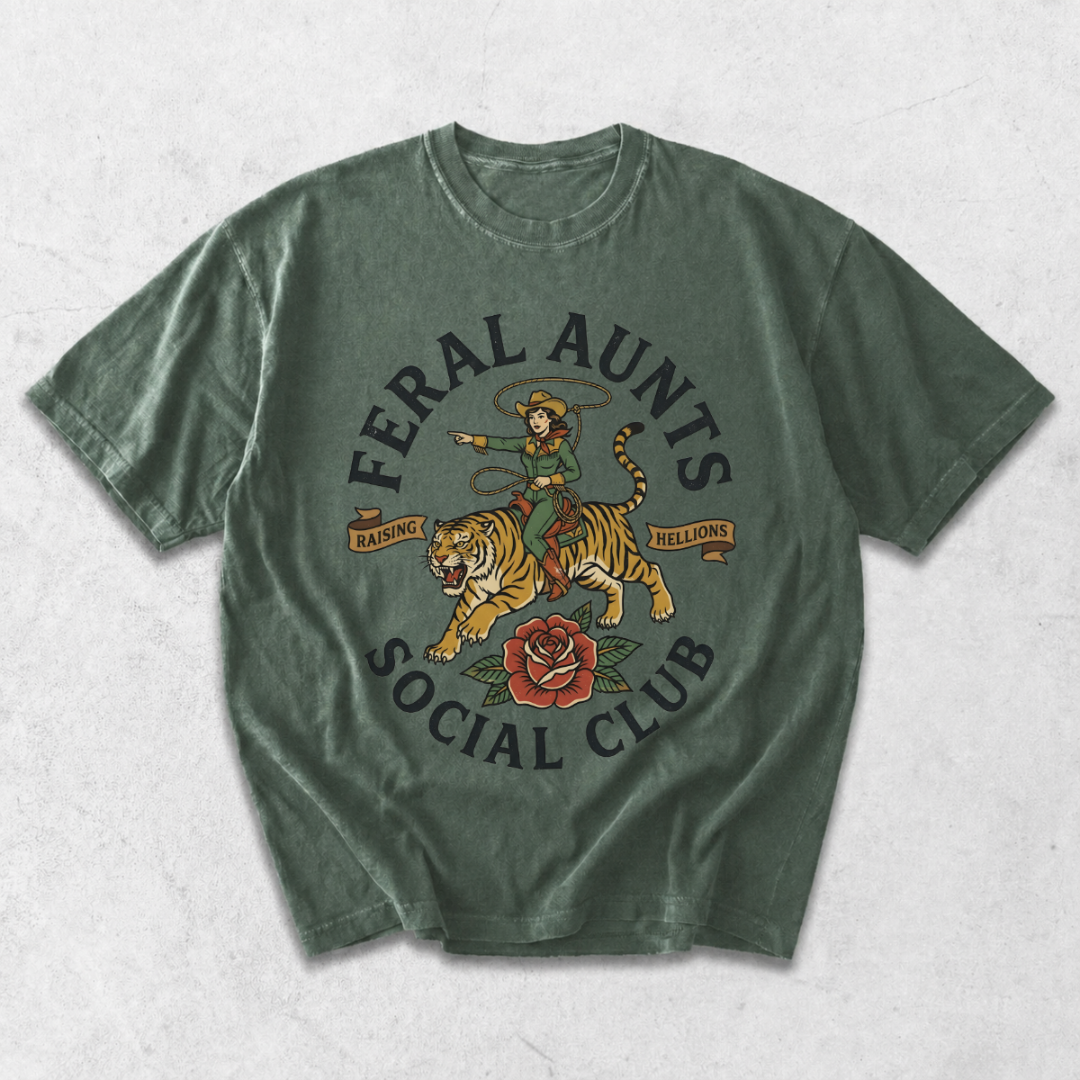 Feral Aunts Social Club Funny Aunt T-Shirt