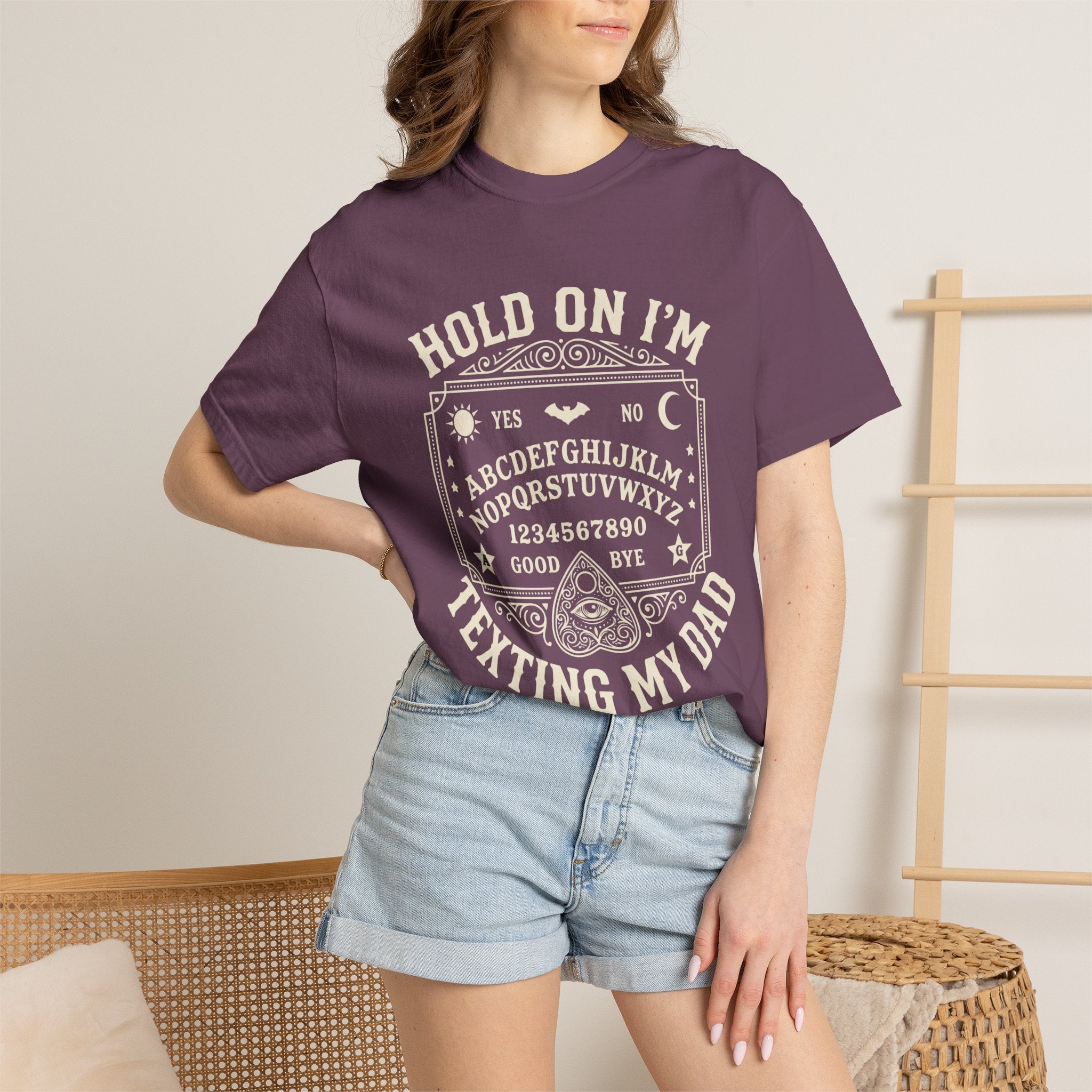 Hold On I’m Texting My Dad Funny Spooky T-Shirt