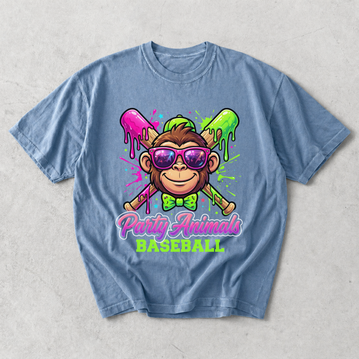 Party Animals Baseball Monkey Sports T-Shirt