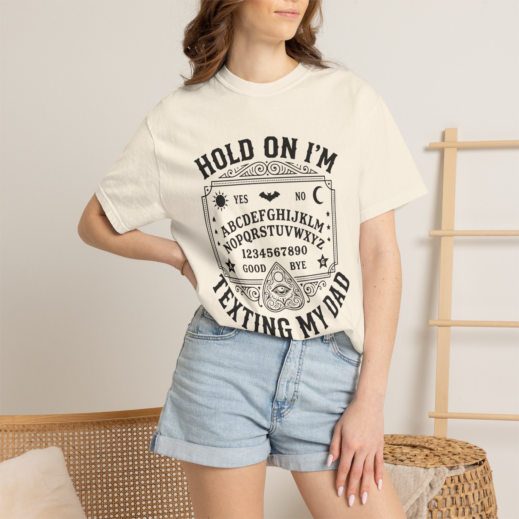 Hold On I’m Texting My Dad Funny Spooky T-Shirt