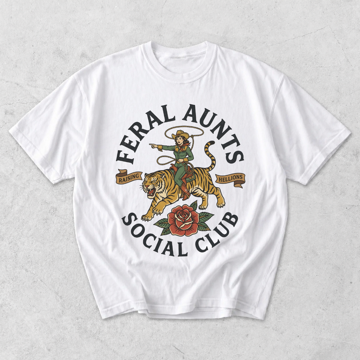 Feral Aunts Social Club Funny Aunt T-Shirt