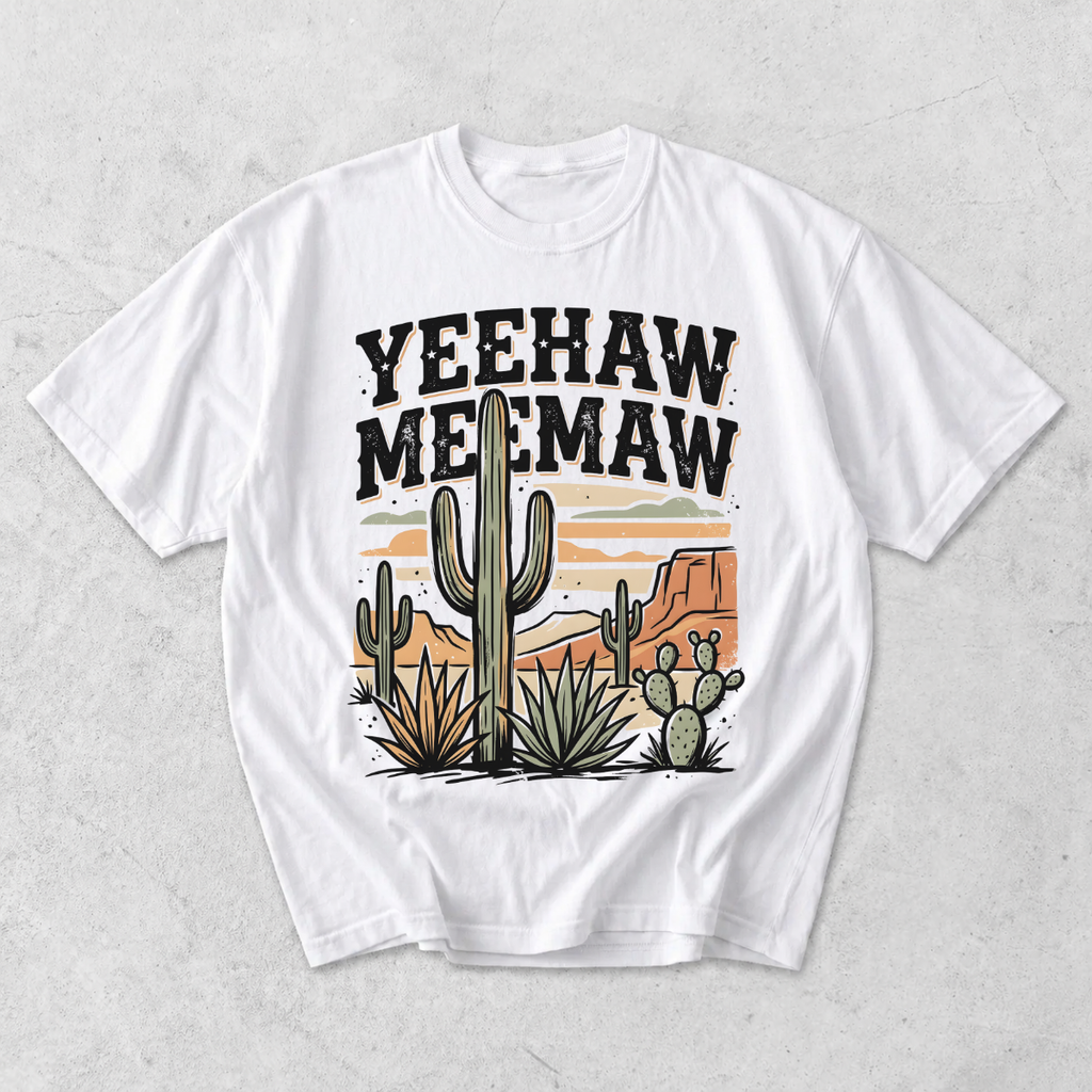 Yeehaw Meemaw Funny Grandma Western T-Shirt