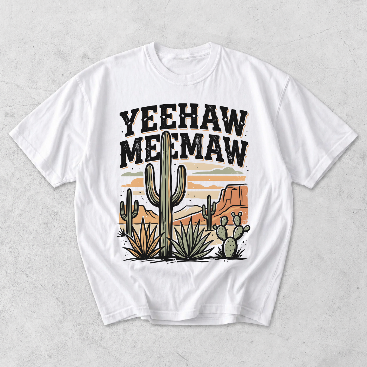 Yeehaw Meemaw Funny Grandma Western T-Shirt