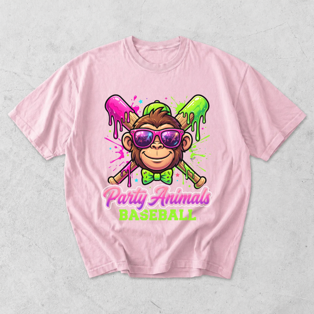Party Animals Baseball Monkey Sports T-Shirt