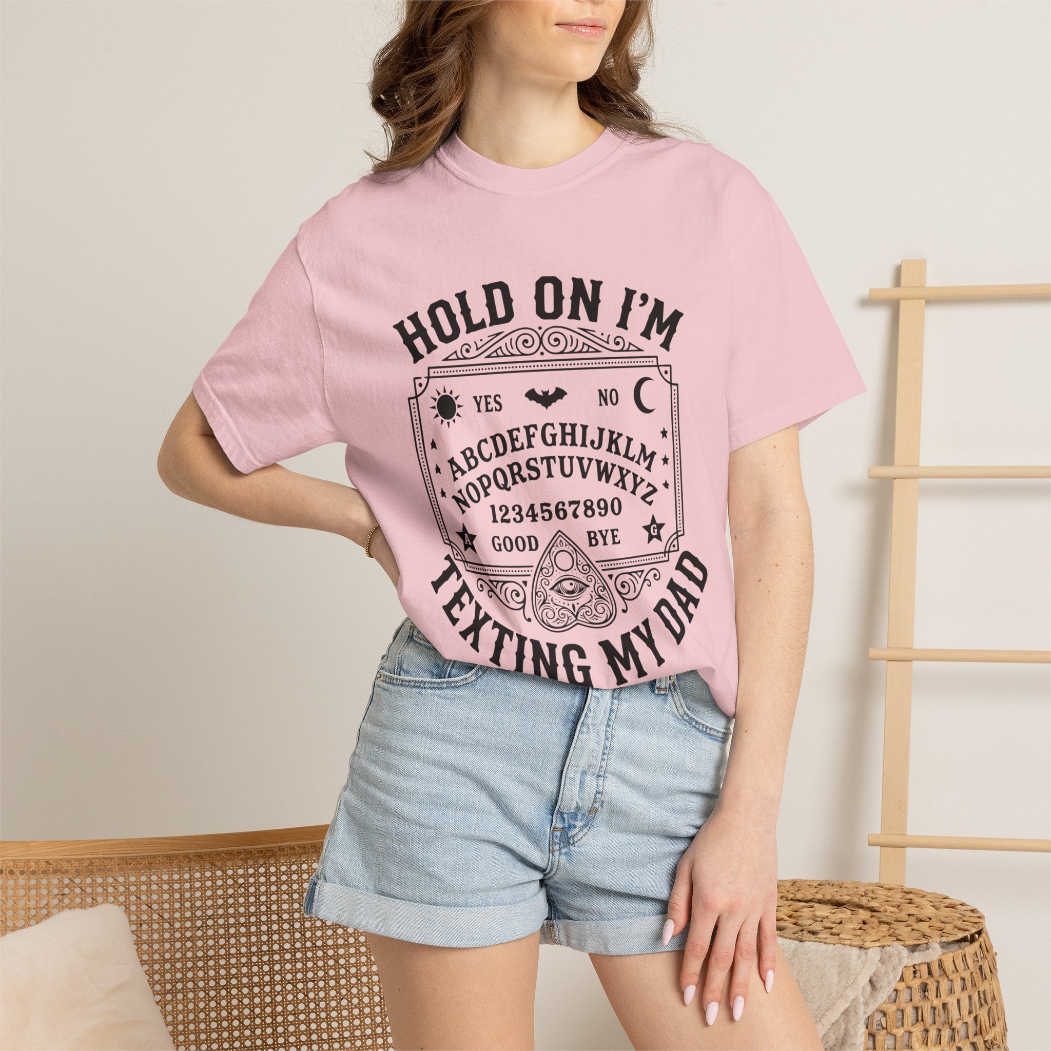 Hold On I’m Texting My Dad Funny Spooky T-Shirt