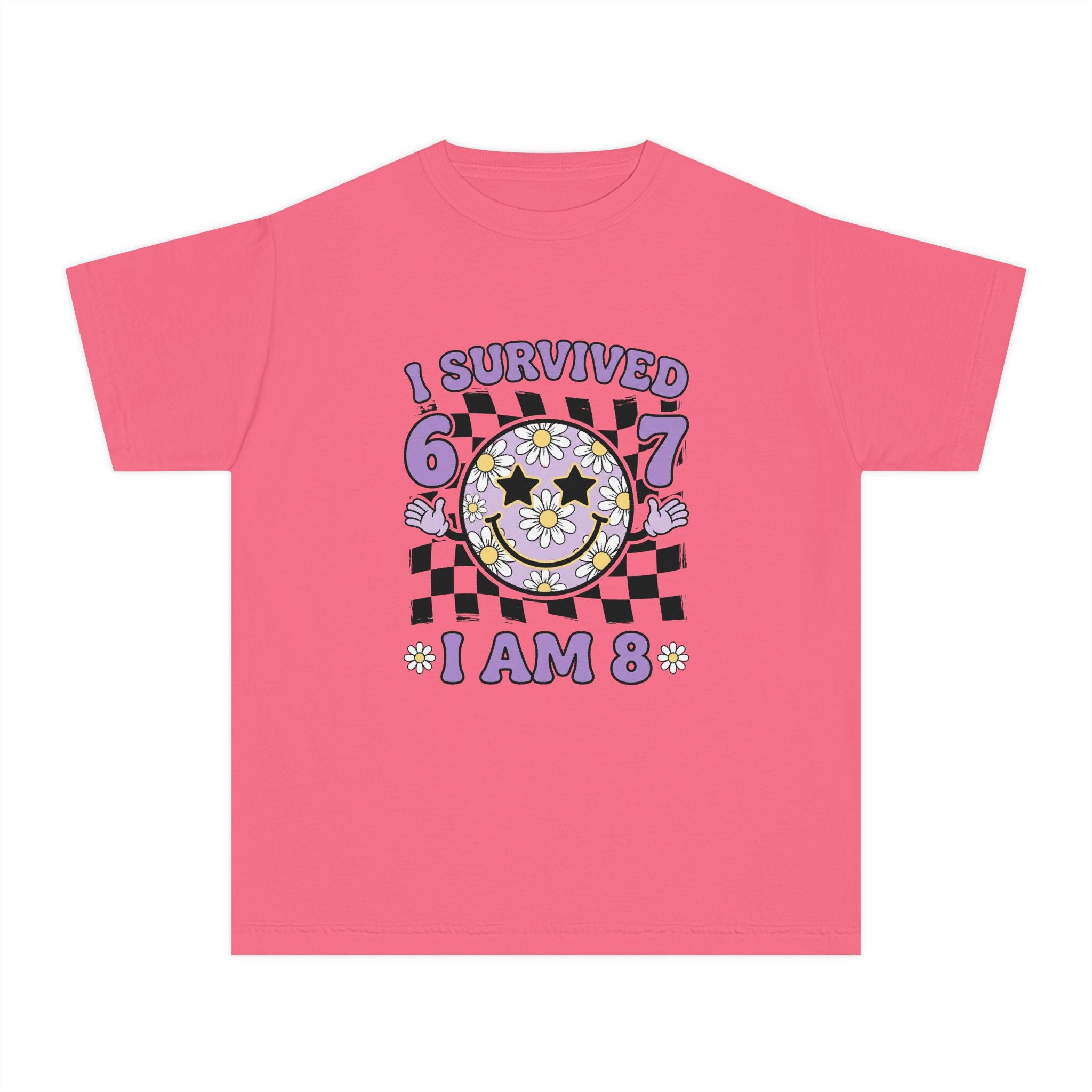 I Survived 6 7 I Am 8 Birthday Youth T-Shirt