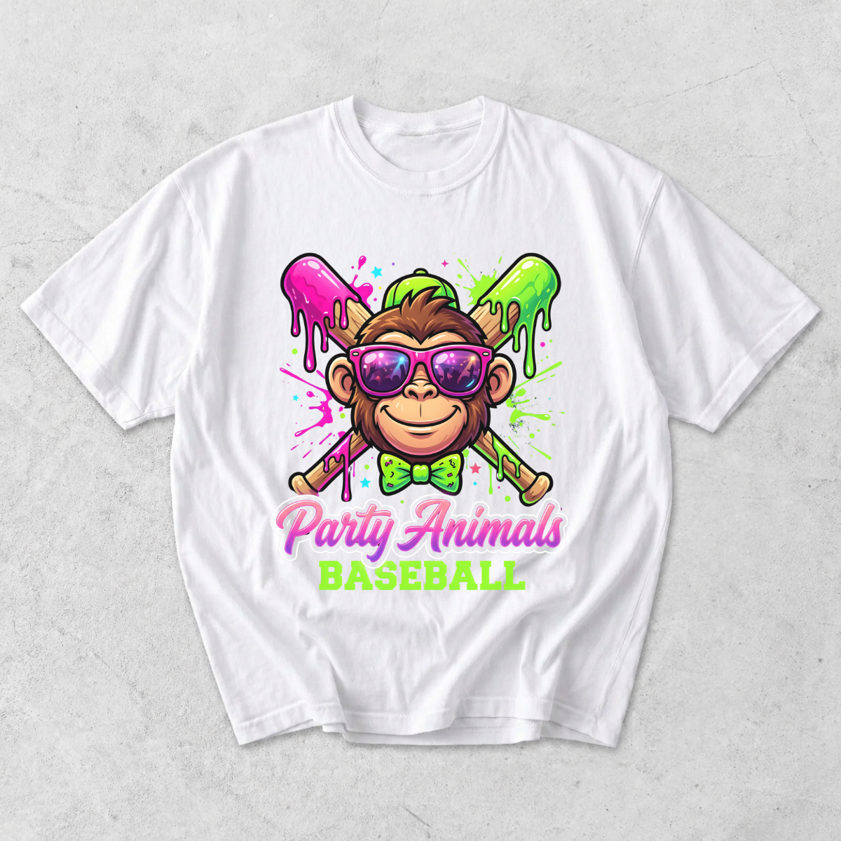 Party Animals Baseball Monkey Sports T-Shirt