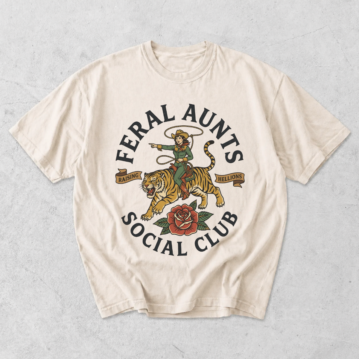 Feral Aunts Social Club Funny Aunt T-Shirt