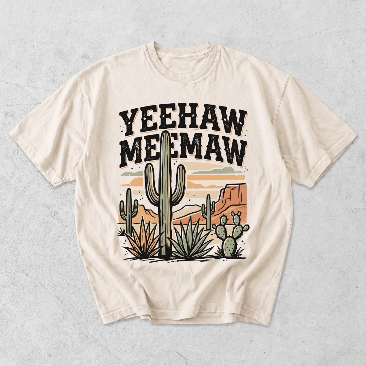 Yeehaw Meemaw Funny Grandma Western T-Shirt
