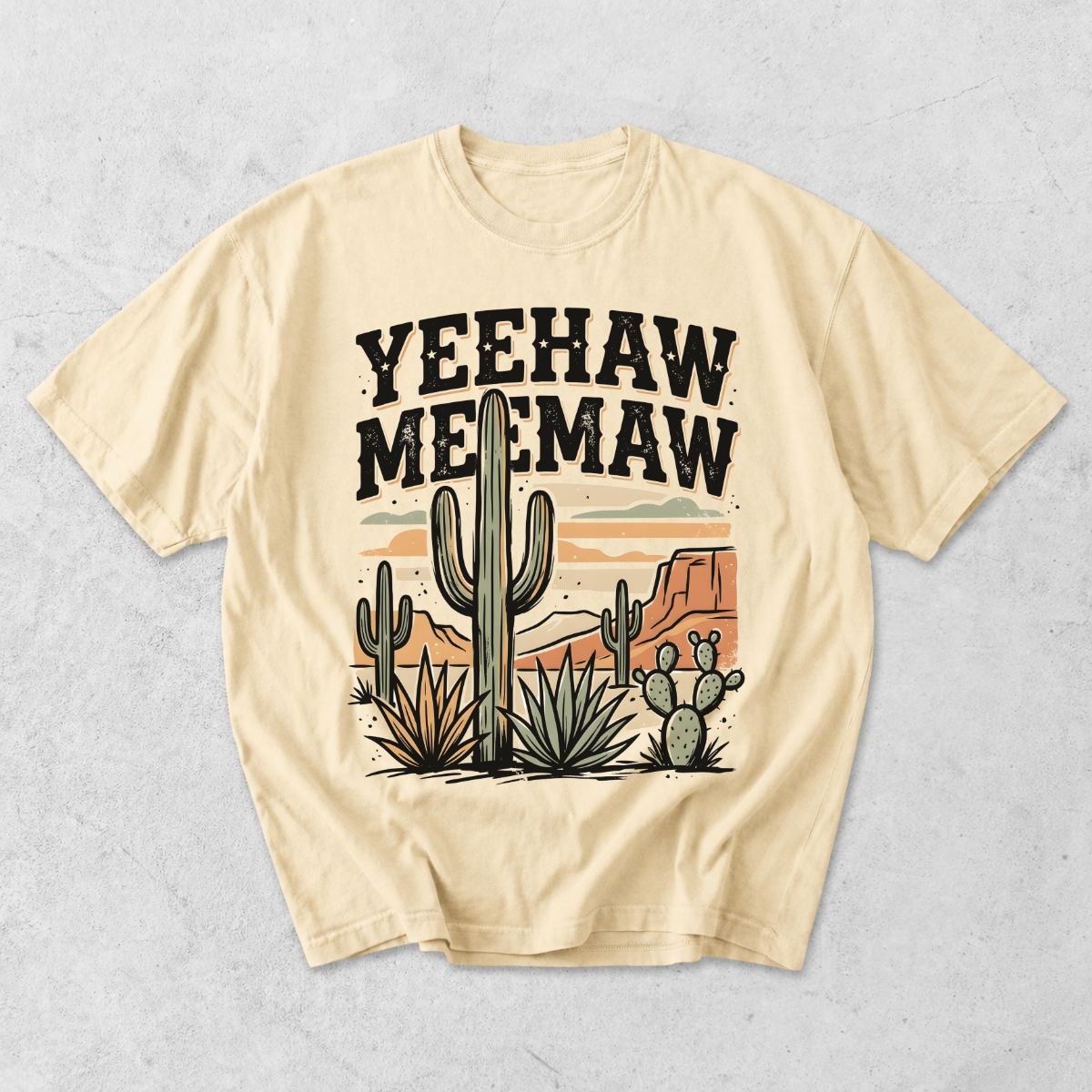 Yeehaw Meemaw Funny Grandma Western T-Shirt