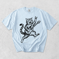 Funny Rockstar Cat Guitar T-Shirt