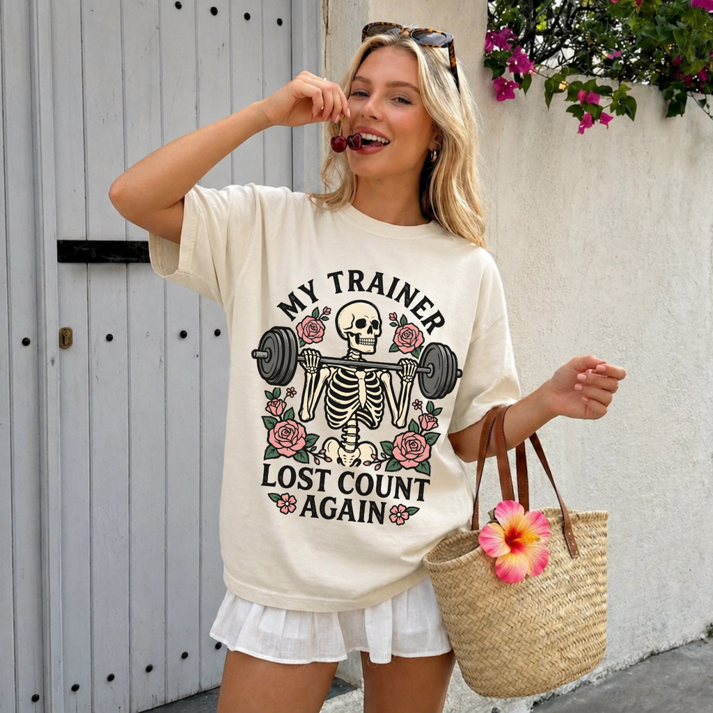 My Trainer Lost Count Again Funny Gym T-Shirt