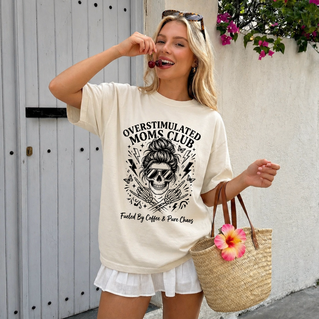 Overstimulated Moms Club Coffee T-Shirt