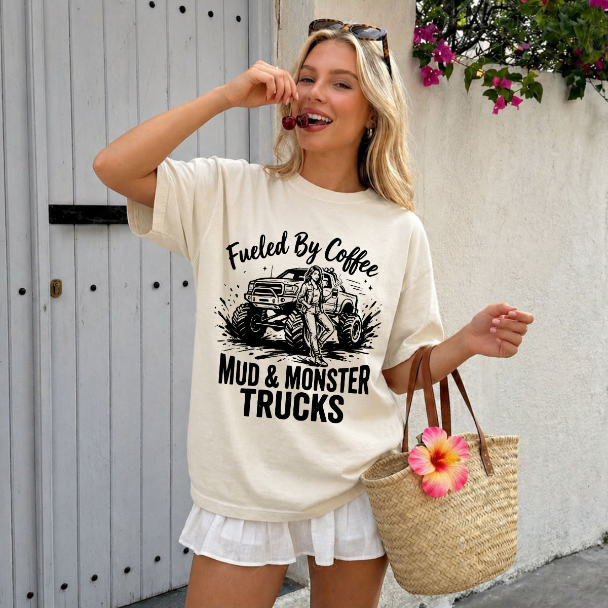 Fueled By Coffee Mud & Monster Trucks T-Shirt