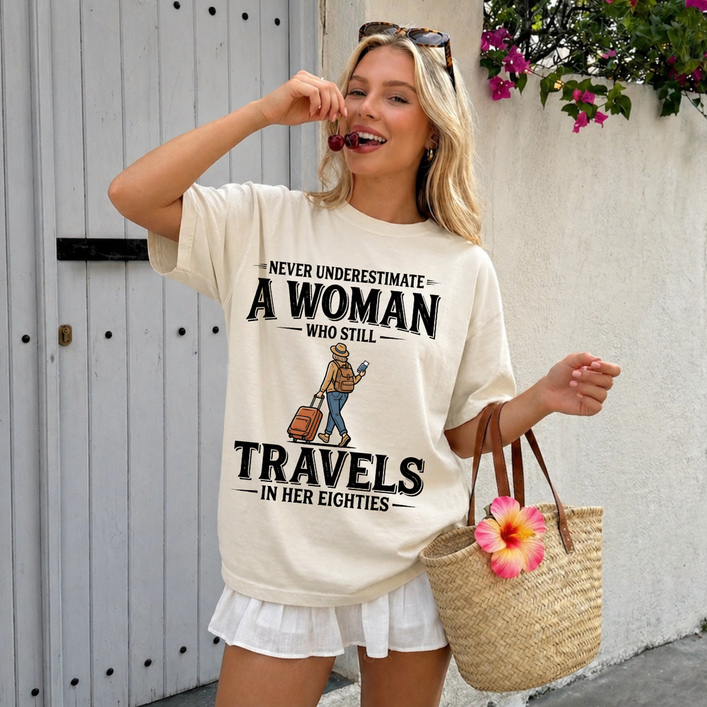 Woman Who Still Travels in Her Eighties T-Shirt