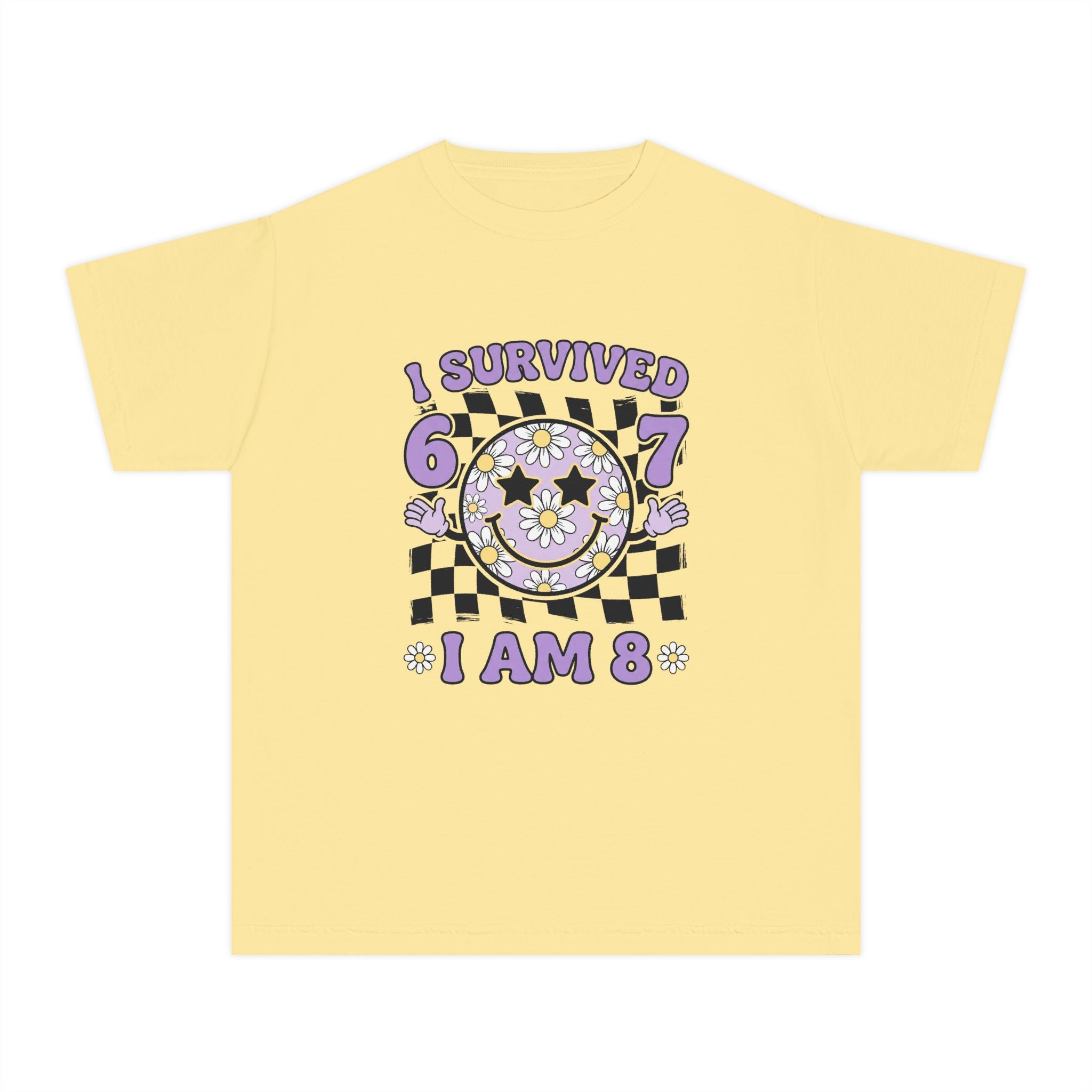 I Survived 6 7 I Am 8 Birthday Youth T-Shirt