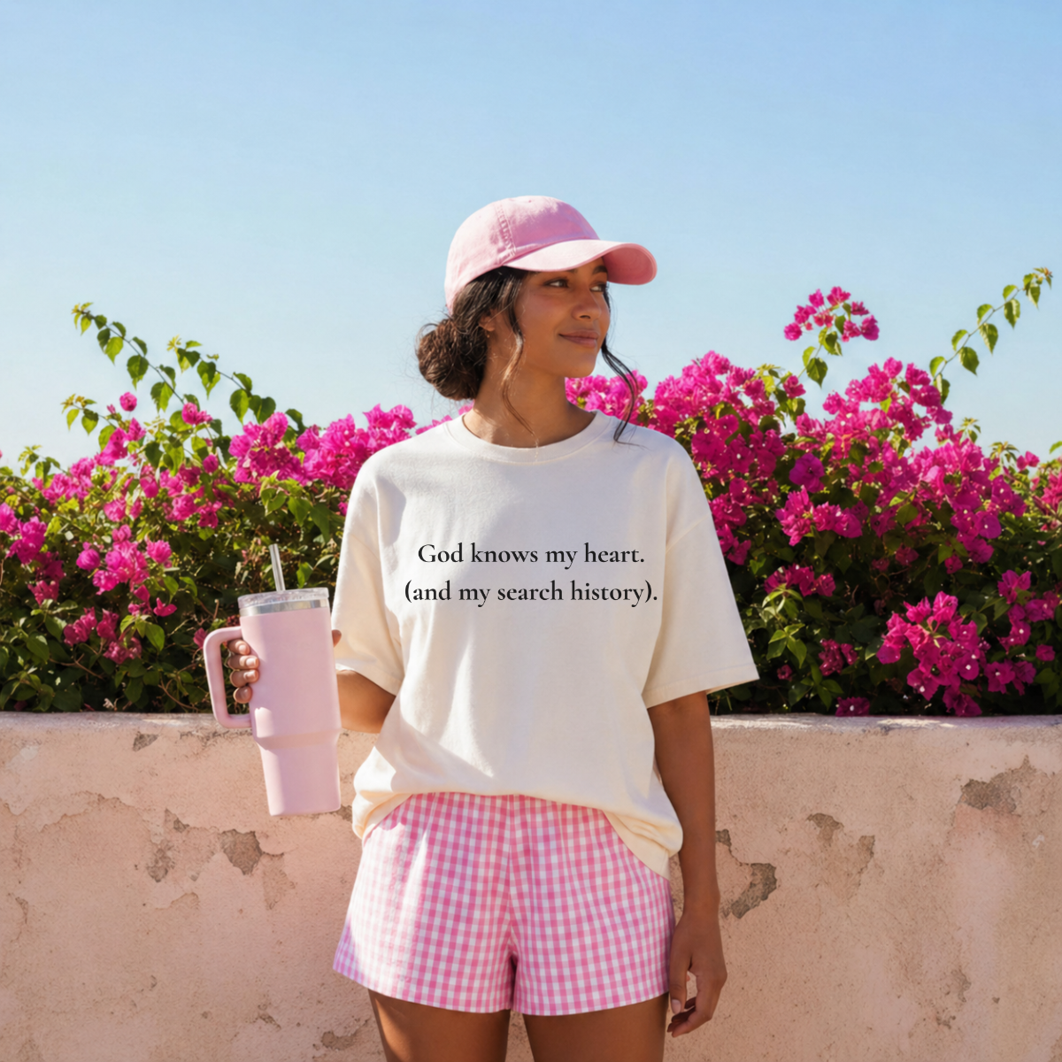 God Knows My Heart and My Search History Christian T-Shirt