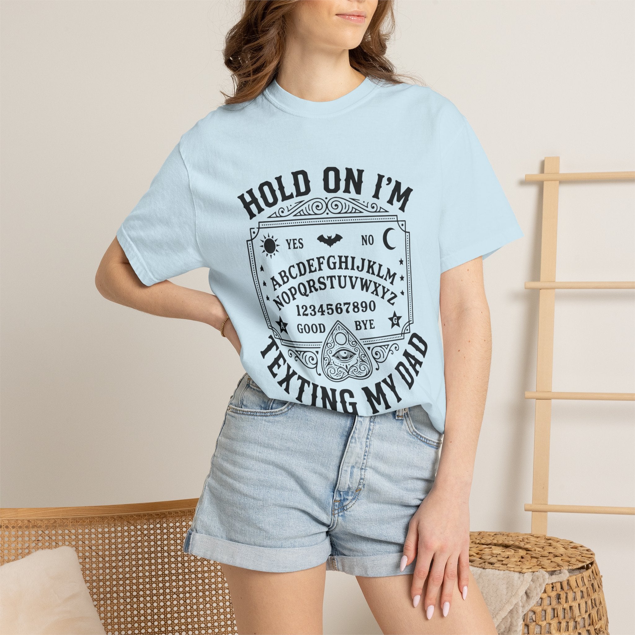 Hold On I’m Texting My Dad Funny Spooky T-Shirt