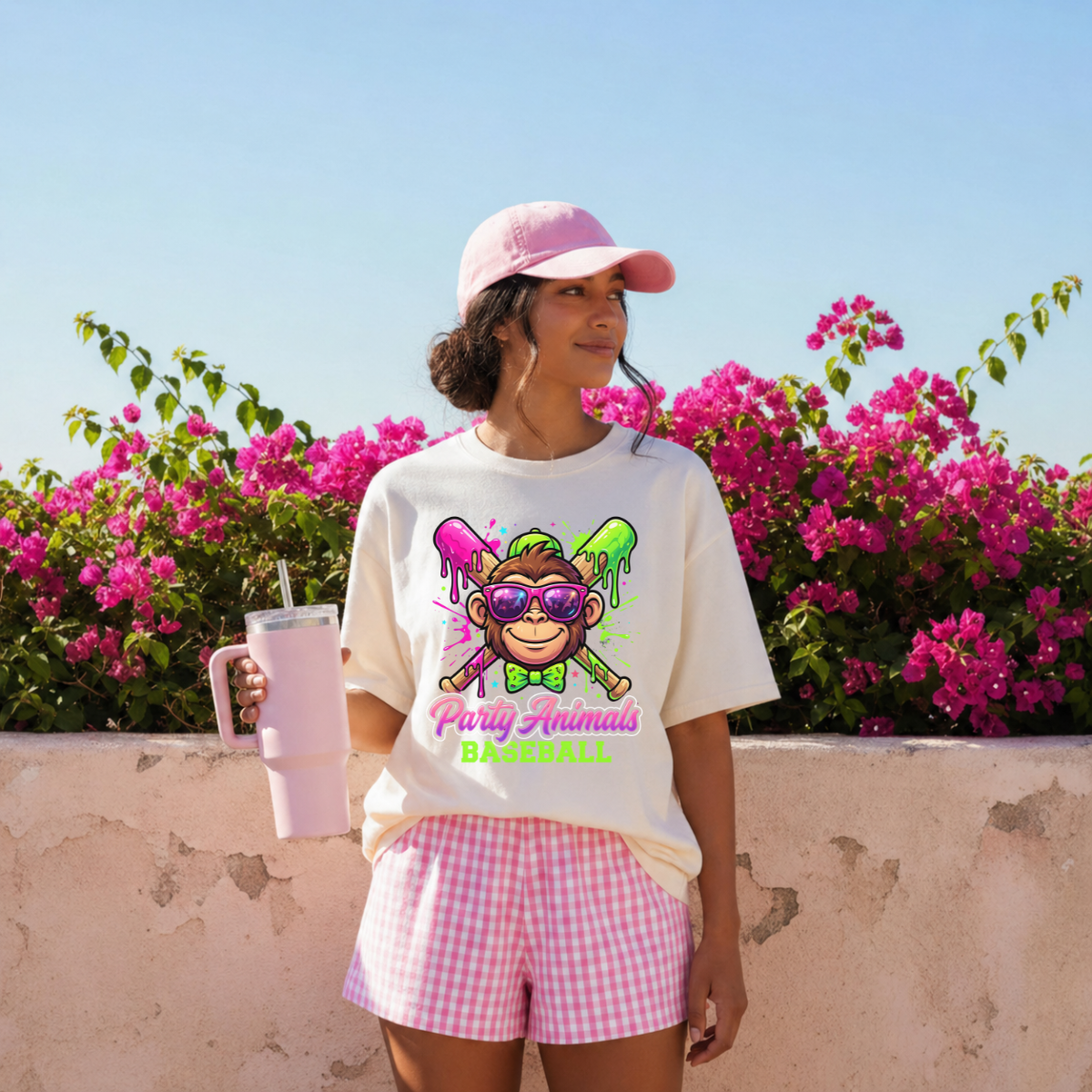 Party Animals Baseball Monkey Sports T-Shirt