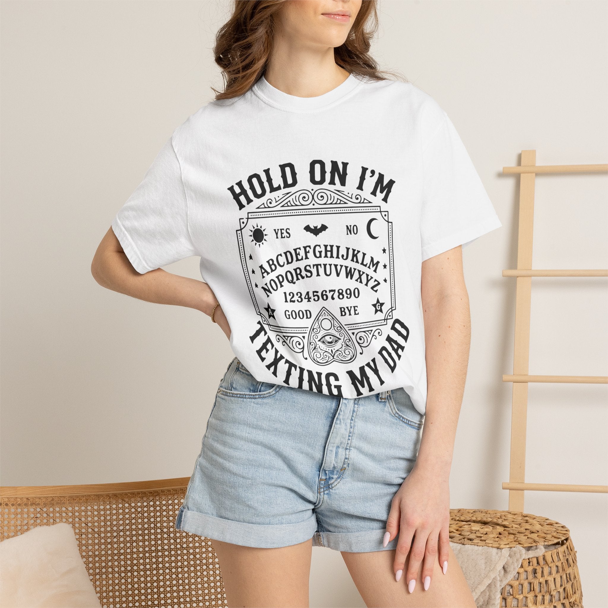 Hold On I’m Texting My Dad Funny Spooky T-Shirt