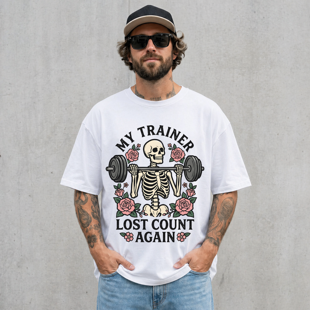 My Trainer Lost Count Again Funny Gym T-Shirt