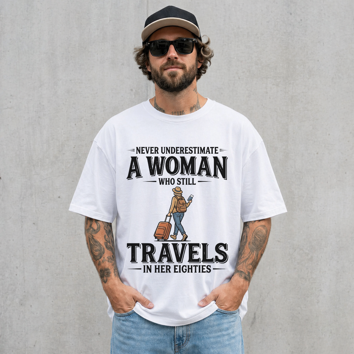 Woman Who Still Travels in Her Eighties T-Shirt