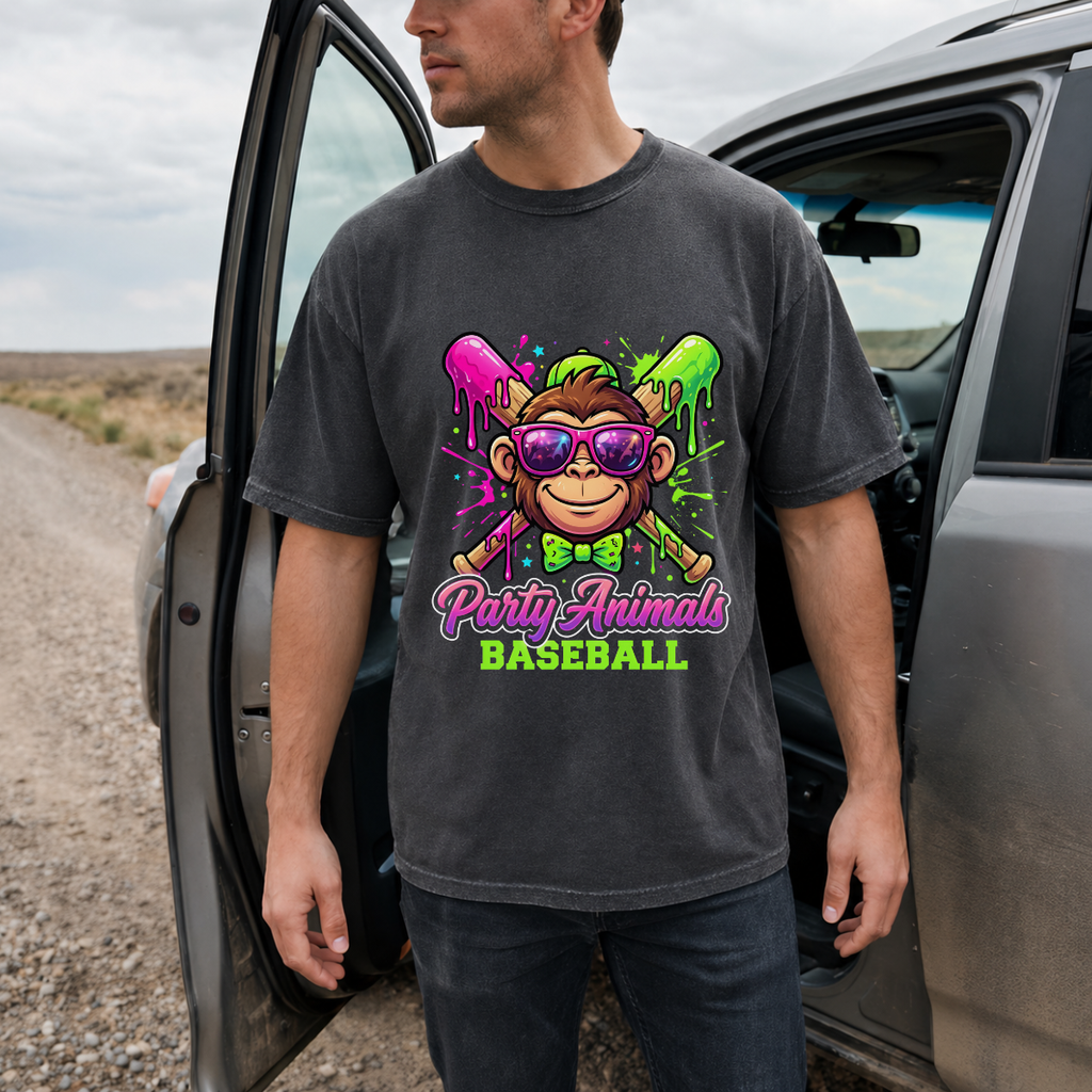 Party Animals Baseball Monkey Sports T-Shirt