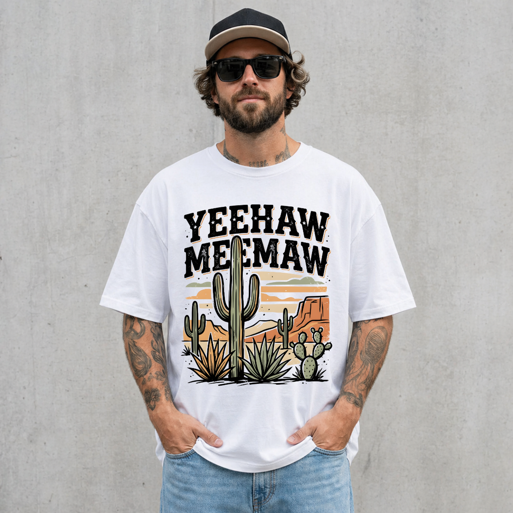 Yeehaw Meemaw Funny Grandma Western T-Shirt