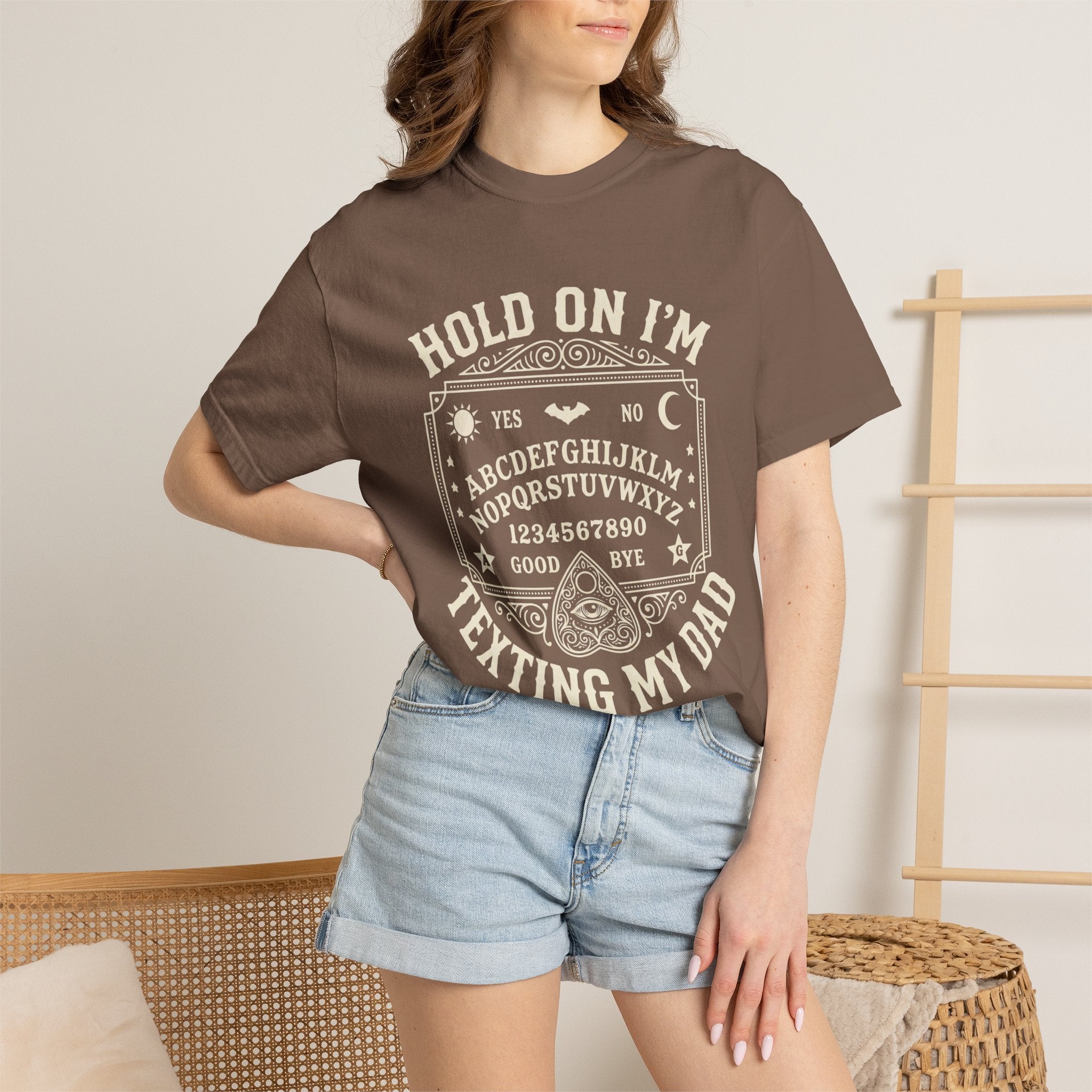 Hold On I’m Texting My Dad Funny Spooky T-Shirt