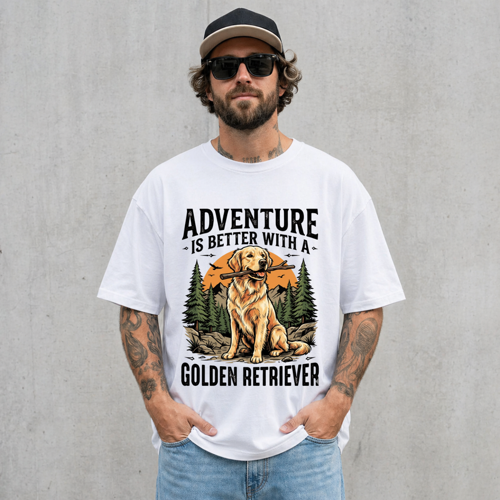 Adventure Is Better With A Golden Retriever T-Shirt