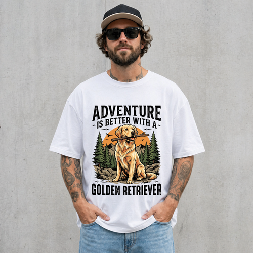 Adventure Is Better With A Golden Retriever T-Shirt